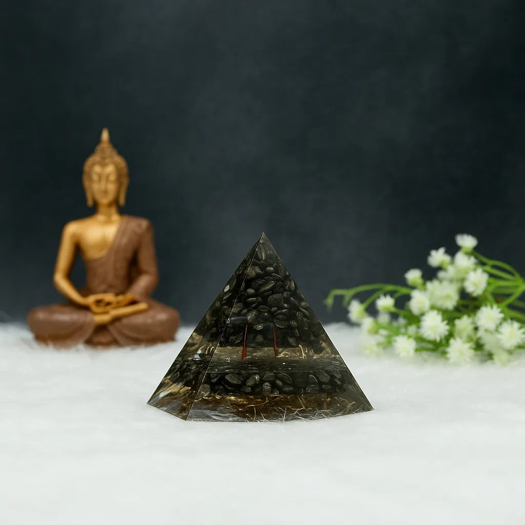 Golden Wealth Pyrite Pyramid